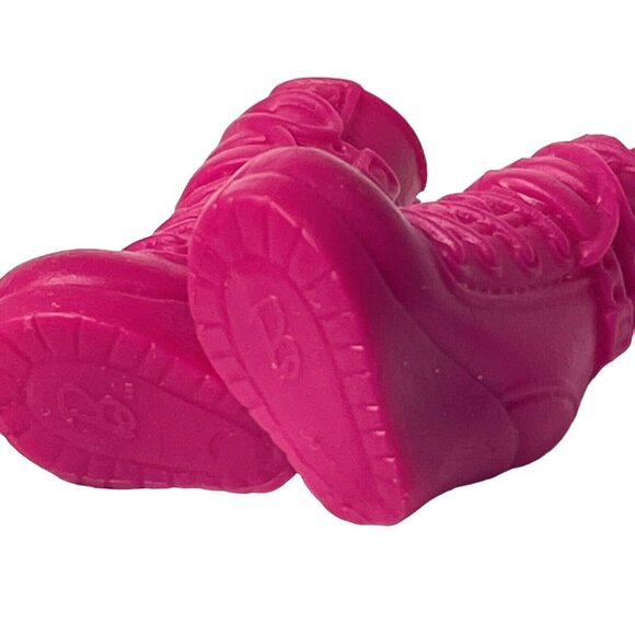 Barbie Doll Shoes Fashionistas Pink Wedge Heel Ankle High Boots Mattel - Picture 9 of 10